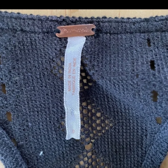 Free People Water Lily Mini Skater Dress Black Size 0 - Picture 3 of 10